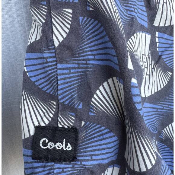 Barney Cools Shorts Men’s Size 32 Blue Print Drawstring Elastic Waist READ - Picture 4 of 8